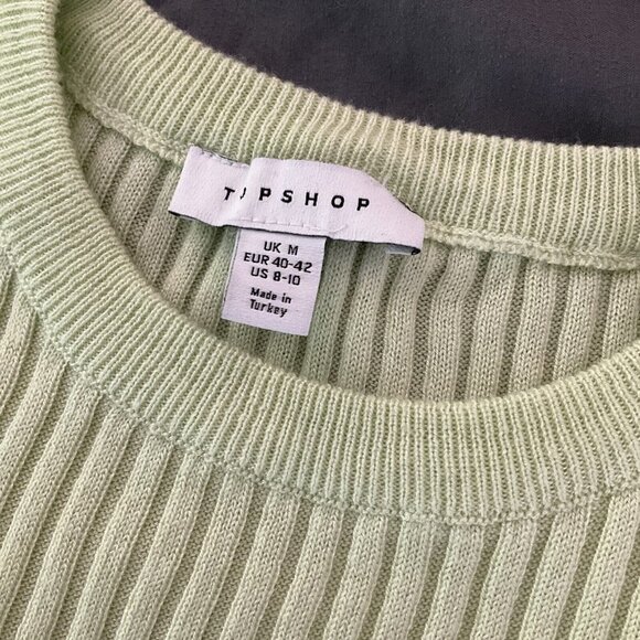 TOPSHOP Ribbed Knit Tank Green - Picture 13 of 16